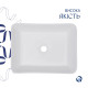 Комплект Qtap Tern: Раковина накладна прамокутна 480х370х135 мм White + Донний клапан PU02