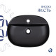 Комплект Qtap Scorpio: Раковина накладна овальна 500x380x120 мм Matt Black + Донний клапан PU03