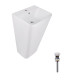 Комплект Qtap Tern: Раковина напольна моноблок 440х380х830 мм White + Донний клапан PU02O