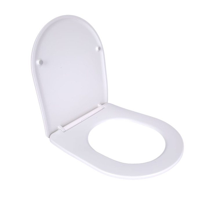 Сидіння для унітаза підлогового (Dove) 425×363×30 мм, White, з мікроліфтом, Slim Duroplast, Quick Release QT06228380BW3 Qtap
