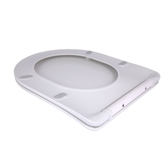 Сидіння для унітаза підлогового (Dove) 425×363×30 мм, White, з мікроліфтом, Slim Duroplast, Quick Release QT06228380BW3 Qtap