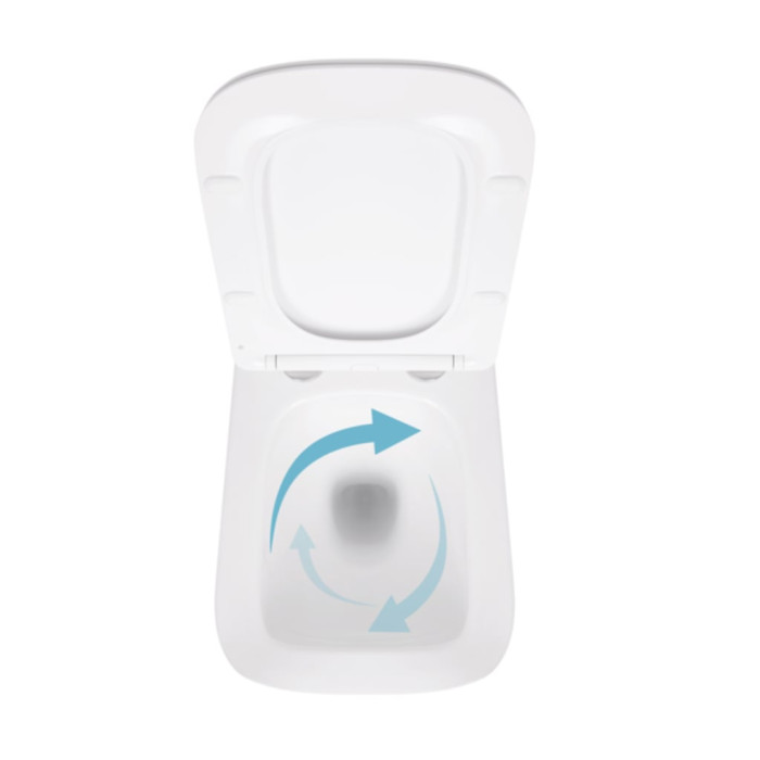 Унітаз підвісний Qtap Crow Ultra Quiet безобідковий з сідінням Soft-close QT05335170W
