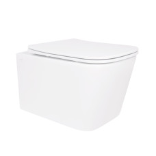 Унітаз підвісний Qtap Crow Ultra Quiet безобідковий з сідінням Soft-close QT05335170W