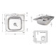 Кухонна мийка Brinex 5050 0,6 мм Satin (BRIN5050SAT06)