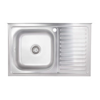 Кухонна мийка Brinex 5080-L 0,6 мм Satin (BRIN5080LSAT06)