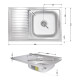 Кухонна мийка Brinex 5080-R 0,6 мм Satin (BRIN5080RSAT06)