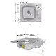 Кухонна мийка Brinex 6050-L 0,6 мм Satin (BRIN6050LSAT06)