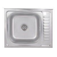 Кухонна мийка Brinex 6050-L 0,6 мм Satin (BRIN6050LSAT06)