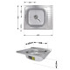 Кухонна мийка Brinex 6050-R 0,6 мм Satin (BRIN6050RSAT06)