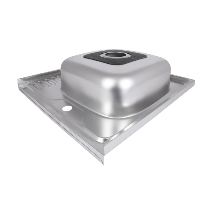 Кухонна мийка Brinex 6060-R 0,6 мм Satin (BRIN6060RSAT06)