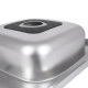 Кухонна мийка Brinex 6060-R 0,6 мм Satin (BRIN6060RSAT06)