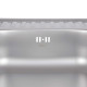 Кухонна мийка Brinex 6060-R 0,6 мм Satin (BRIN6060RSAT06)