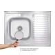Кухонна мийка Brinex 6080-L 0,6 мм Satin (BRIN6080LSAT06)