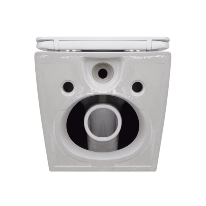 Унітаз підвісний Jay Rimless 485×360×320 мм, White, з сидінням Slim Duroplast/ Soft-close/ Quick Relase QT07335177RW Qtap