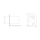 Біде підвісне Qtap  Swan 485х360х320 мм, White QT16555379W