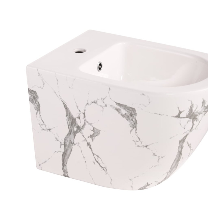 Біде підвісне Qtap Robin 515x370x350 мм, Marble QT13551381GMR