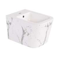 Біде підвісне Qtap Tern 520x350x330 мм, Marble QT17551303GMR
