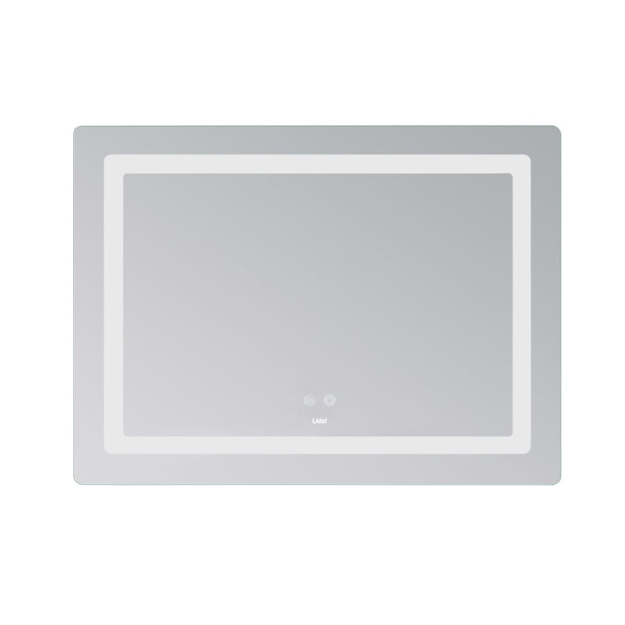 Дзеркало Lidz Kubis (KU2) 900х700 з LED-підсвічуванням Touch, з антизапотіванням, з димером, рег. яскравості LD78LF904907048452