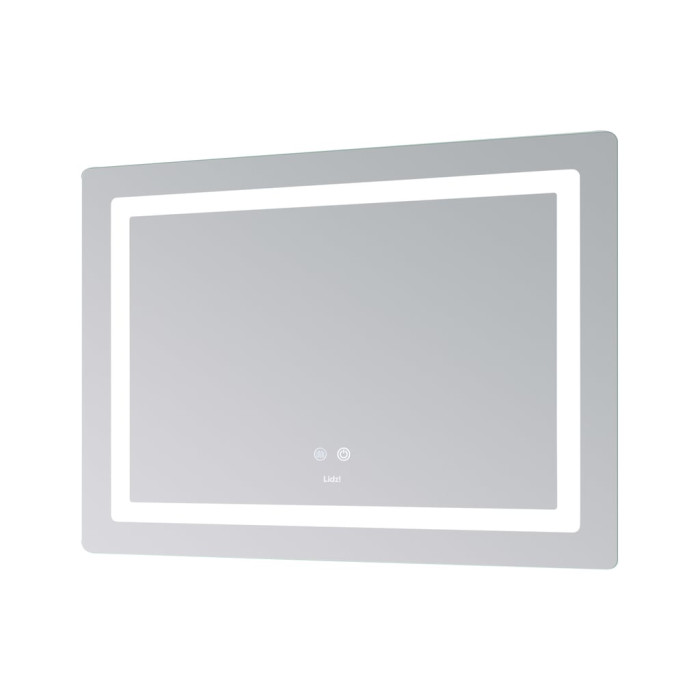 Дзеркало Lidz Kubis (KU2) 900х700 з LED-підсвічуванням Touch, з антизапотіванням, з димером, рег. яскравості LD78LF904907048452
