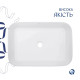 Комплект Qtap Virgo N: Раковина накладна 560x380x130 мм, White, прямокутна + Донний клапан Pop-up PU02