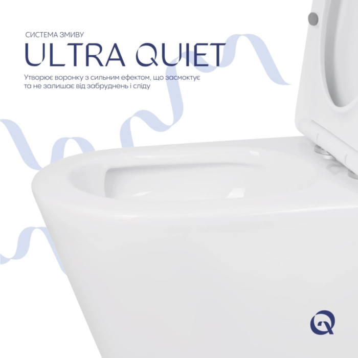 Унітаз підлоговий Qtap Swan Eco Ultra Quiet з сидінням Soft-close 640x360x835 мм QTSWA27W48748 White
