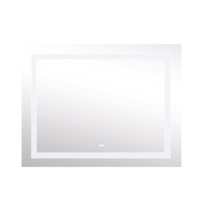 Дзеркало Lidz Kubis (KU1) 1200х800 з LED-підсвічуванням Touch, з антизапотіванням, з димером, рег. яскравості LDKUB120080049008