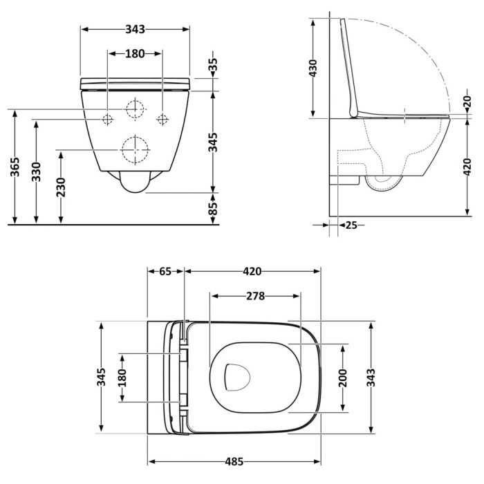 Унітаз підвісний Qtap Gemini Ultra Quiet 485×340×350 мм, White, з сидінням Slim Duroplast / Soft-close / Quick Release QTTAU26W49119