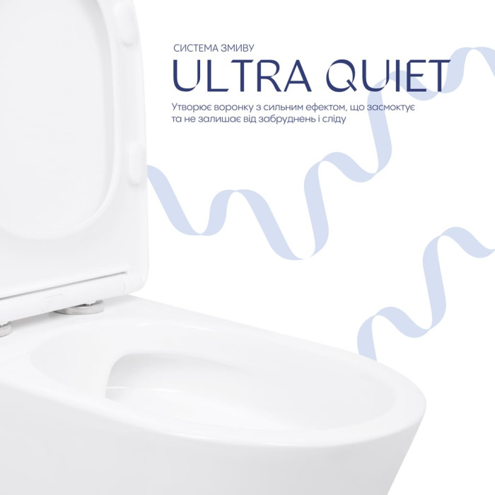 Унітаз підлоговий Qtap Arvin Ultra Quiet 630×350×795 мм з сидінням Soft-close, White QTARV27W49259