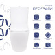 Унітаз підлоговий Qtap Aquarius Ultra Quiet 620×355×790 мм з сидінням Soft-close, White QTAQAW27W49262