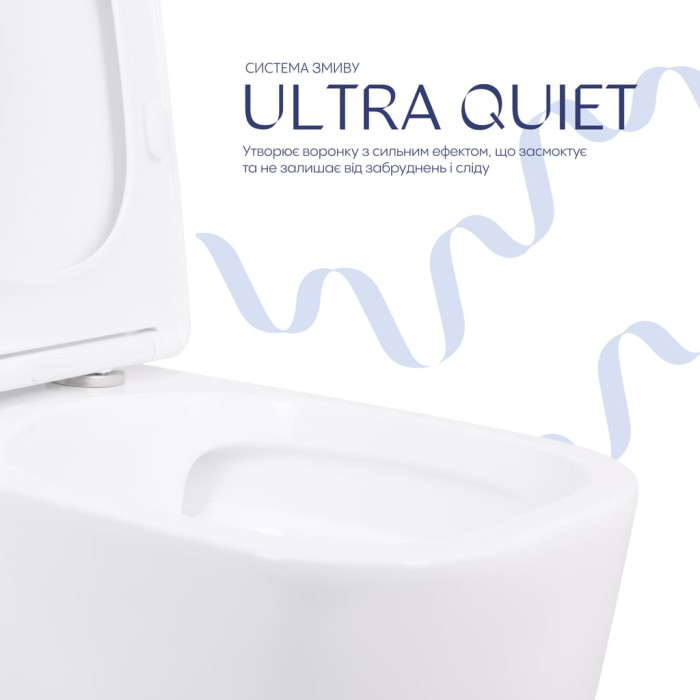 Унітаз підлоговий Qtap Aquarius Ultra Quiet 620×355×790 мм з сидінням Soft-close, White QTAQAW27W49262