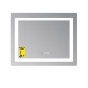 Дзеркало Lidz Kubis (KU2) 800х600 з годинником, з LED-підсвічуванням Touch, з антизапотіванням, з димером, рег. яскравості LDKU800600CL48281
