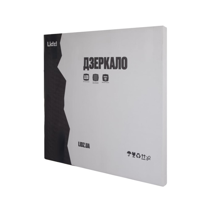 Дзеркало Lidz Kubis (KU1) 700х600 з LED-підсвічуванням Touch, з антизапотіванням, з димером, рег. яскравості LDKU60070049285