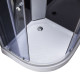 Душовий бокс Lidz Tani SB100x100.SAT.LOW.GR, скло тоноване 4 мм