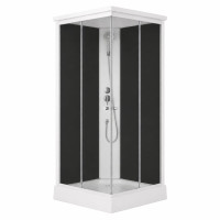 Душовий бокс Lidz Kubis SB90x90.SAT.LOW.GR, скло тоноване 4 мм