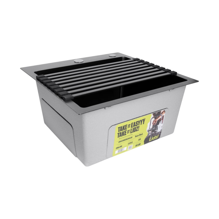 Сушарка на кухонну мийку Lidz Acsis LA12 Black, плоска основа, для посуду 430х218 мм LDACSLA12BLM49766