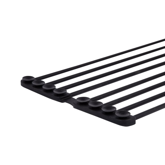 Сушарка на кухонну мийку з присоскою Lidz Acsis LA09 Black, кругла основа, для посуду 440х224 мм LDACSLA09BLM49777