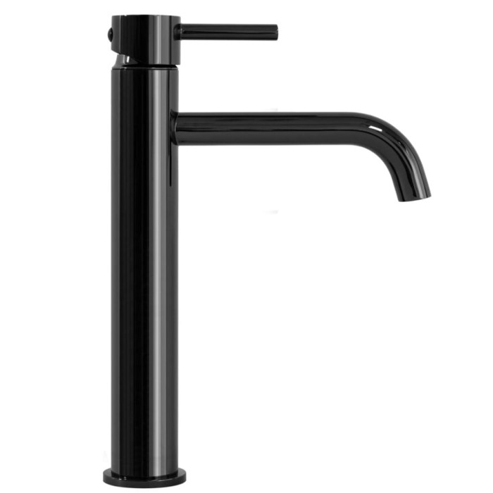 змішувач для умивальника Rea Lungo black metallic високі (REA-B0662)