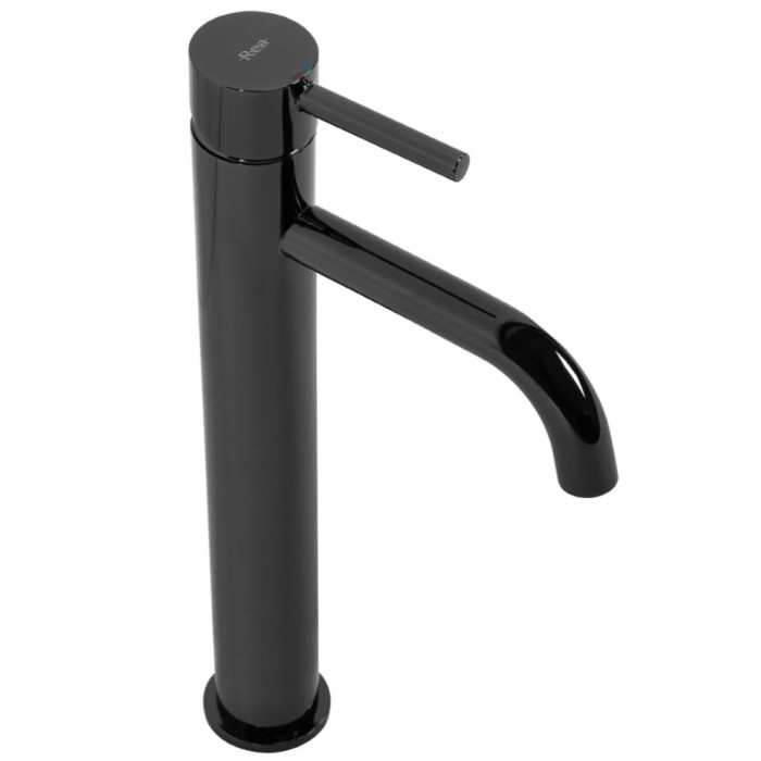 змішувач для умивальника Rea Lungo black metallic високі (REA-B0662)