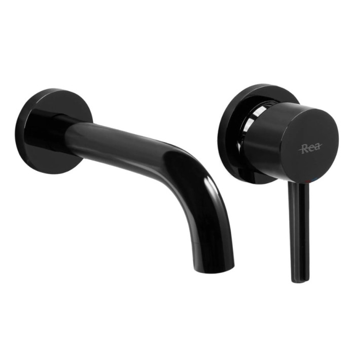 змішувач для умивальника прихованого монтажу Rea Lungo black metallic (REA-B4421)
