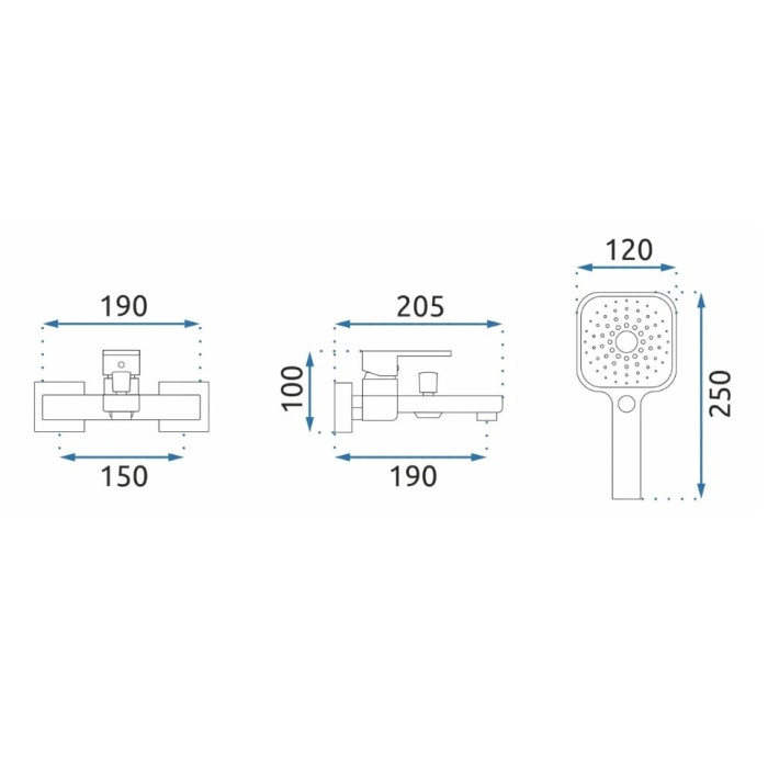 змішувач для ванни Rea Orix хром (REA-B5132)
