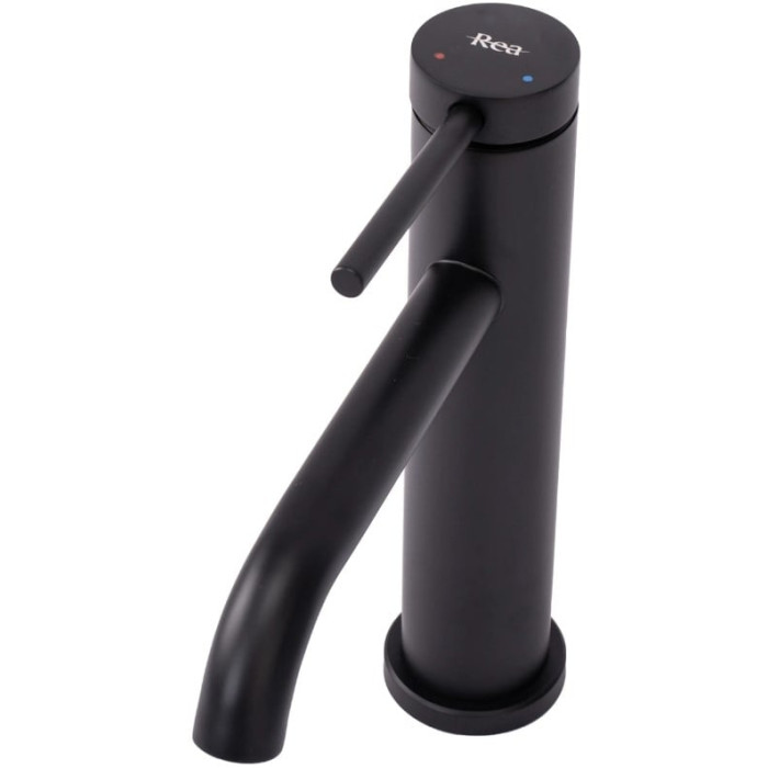 змішувач для умивальника Rea Clif black matt низький (REA-B5321)