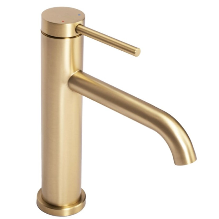 змішувач для умивальника Rea Clif gold brushed низький (REA-B5323)