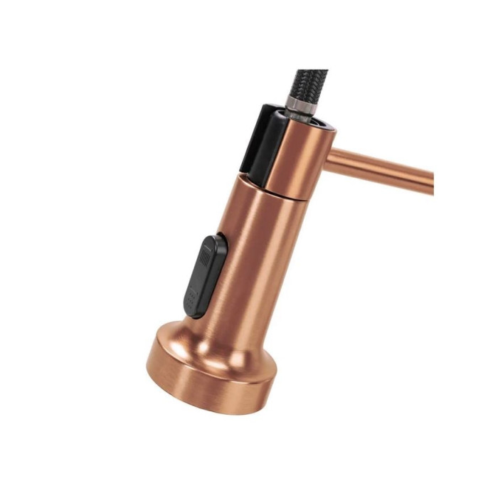 змішувач для кухні Rea Colin з пружиною та висувним виливом brushed copper (REA-B5459)
