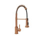 змішувач для кухні Rea Colin з пружиною та висувним виливом brushed copper (REA-B5459)