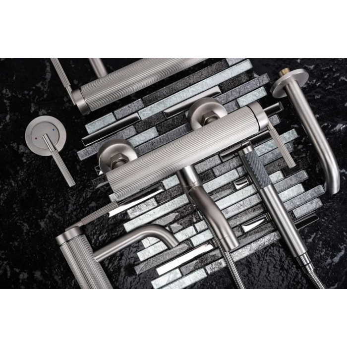 змішувач для ванни Rea Argon з виливом, nikiel brushed (REA-B6452)