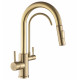 змішувач для кухні Rea Eco Fresh з висувним виливом, brushed gold (REA-B7596)