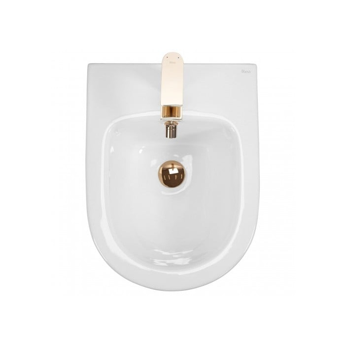 біде Rea Carlo Mini підвісне, white/gold (REA-C6990)