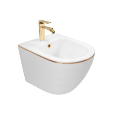 біде Rea Carlo Mini підвісне, white/gold (REA-C6990)