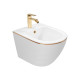 біде Rea Carlo Mini підвісне, white/gold (REA-C6990)