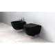 унітаз Carlo Mini Rimless 48x37 black mat + сидіння дюропластів soft-close (REA-C8489)